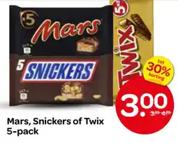 Spar Mars, Snickers of Twix aanbieding