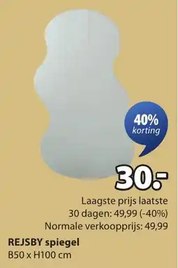 Jysk REJSBY spiegel aanbieding