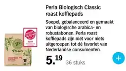 Albert Heijn Perla Biologisch Classic roast koffiepads aanbieding