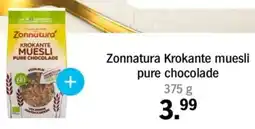 Albert Heijn Zonnatura Krokante muesli pure chocolade aanbieding