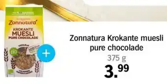 Albert Heijn Zonnatura Krokante muesli pure chocolade aanbieding