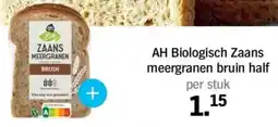 Albert Heijn AH Biologisch Zaans meergranen bruin half aanbieding