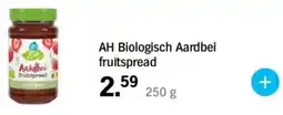 Albert Heijn AH Biologisch Aardbei fruitspread aanbieding
