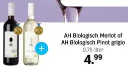 Albert Heijn AH Biologisch Merlot of AH Biologisch Pinot grigio aanbieding