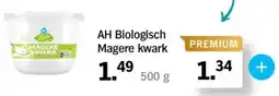 Albert Heijn AH Biologisch Magere kwark aanbieding