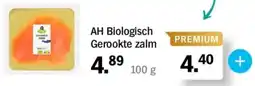 Albert Heijn AH Biologisch Gerookte zalm aanbieding