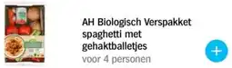 Albert Heijn AH Biologisch Verspakket spaghetti met gehaktballetjes aanbieding