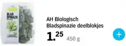 Albert Heijn AH Biologisch Bladspinazie deelblokjes aanbieding