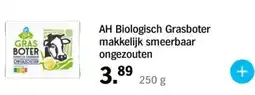 Albert Heijn AH Biologisch Grasboter makkelijk smeerbaar ongezouten aanbieding