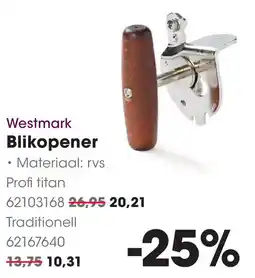 HANOS Westmark Blikopener aanbieding