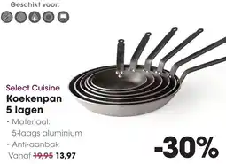 HANOS Select Cuisine Koekenpan 5 lagen aanbieding
