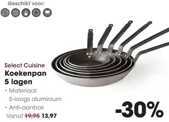 HANOS Select Cuisine Koekenpan 5 lagen aanbieding