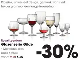 HANOS Royal Leerdam Glazenserie Gilde aanbieding