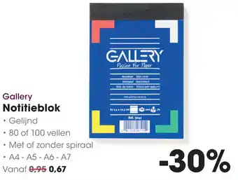 HANOS Gallery Notitieblok aanbieding