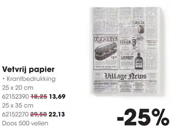 HANOS Vetvrij papier aanbieding