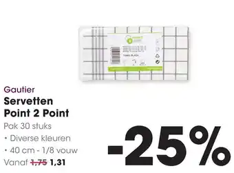 HANOS Gautier Servetten Point 2 Point aanbieding