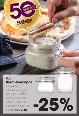 HANOS Fido Klem-/weckpot aanbieding
