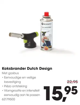 HANOS Koksbrander Dutch Design aanbieding