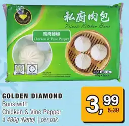 Amazing Oriëntal Golden diamond Buns with Chicken & Vine Pepper aanbieding