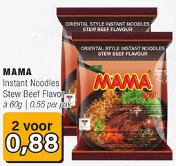 Amazing Oriëntal Mama Instant Noodles Stew Beef Flavor aanbieding