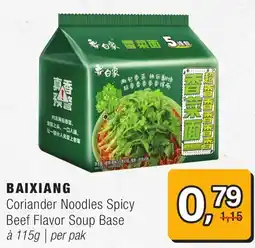 Amazing Oriëntal Baixiang Coriander Noodles Spicy Beef Flavor Soup Base aanbieding