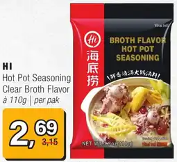 Amazing Oriëntal Hi Hot Pot Seasoning Clear Broth Flavor aanbieding