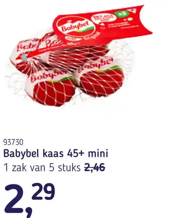 Van Hoeckel Babybel kaas 45+ mini aanbieding