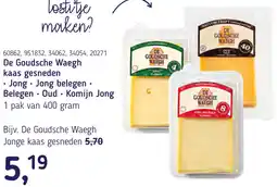 Van Hoeckel De Goudsche Waegh kaas gesneden aanbieding