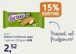Van Hoeckel Sultana fruitbiscuit appel aanbieding
