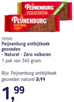Van Hoeckel Peijnenburg ontbijtkoek gesneden aanbieding