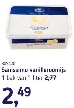 Van Hoeckel Sanissimo vanilleroomijs aanbieding