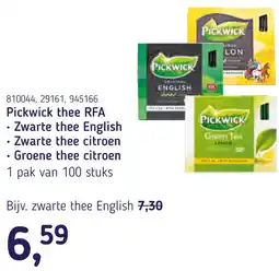 Van Hoeckel Pickwick thee RFA aanbieding