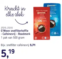 Van Hoeckel G'Woon snelfilterkoffie aanbieding