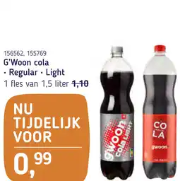 Van Hoeckel G'Woon cola aanbieding