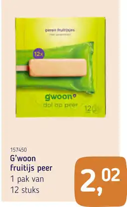 Van Hoeckel G'woon fruitijs peer aanbieding
