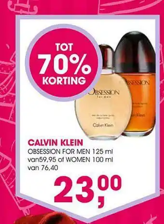 Drogisterij Visser Calvin Klein Obsession For Men 125 Ml Of Women 100 Ml Tot 70% Korting aanbieding