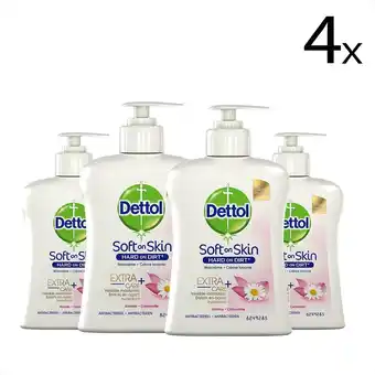 Bol.com Dettol Handzeep - Extra Care Gevoelige en Normale Huid Lotus & Kamille 250ml x4 aanbieding