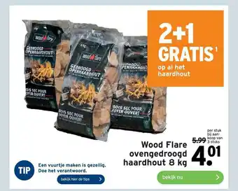 GAMMA Wood Flare Ovengedroogd Haardhout 8 Kg 2+1 Gratis aanbieding