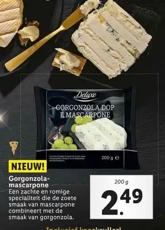 Lidl Deluxe Gorgonzola Mascarpone aanbieding