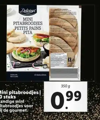 Lidl Delicieux Mini Pitabroodjes | 10 Stuks aanbieding