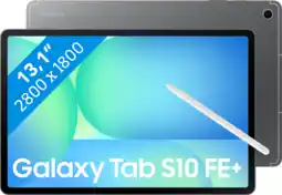 Coolblue Samsung Galaxy Tab S10 FE Plus 13,1 inch 256GB Wifi Grijs aanbieding