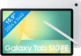 Coolblue Samsung Galaxy Tab S10 FE 10,9 inch 128GB Wifi Zilver aanbieding