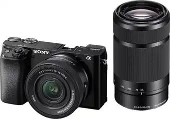 Coolblue Sony Alpha A6100 + 16-50mm f/3.5-5.6 OSS II+ 55-210mm f/4.5-6 aanbieding