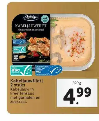 Lidl Delicieux Kabeljauwfilet | 2 Stuks aanbieding