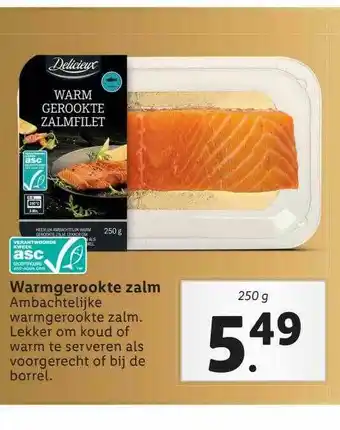 Lidl Delicieux Warmgerookte Zalm aanbieding