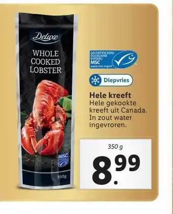 Lidl Deluxe Hele Kreeft aanbieding