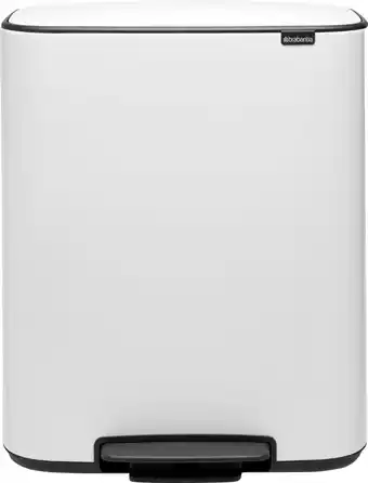 Coolblue Brabantia Bo Pedal Bin 60 Liter White aanbieding