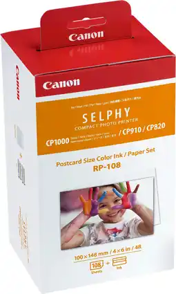 Coolblue Canon RP-108 Ink Cassette/Paper Set 108 vel aanbieding