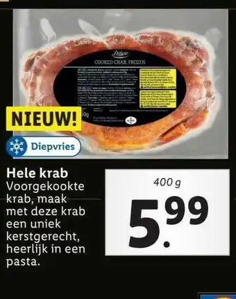 Lidl Deluxe Hele Krab aanbieding