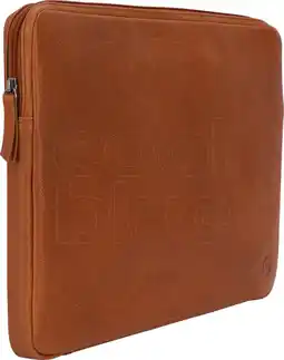 Coolblue BlueBuilt 15 - 16 inch Laptophoes breedte 36 cm - 37 cm Leer Cognac aanbieding